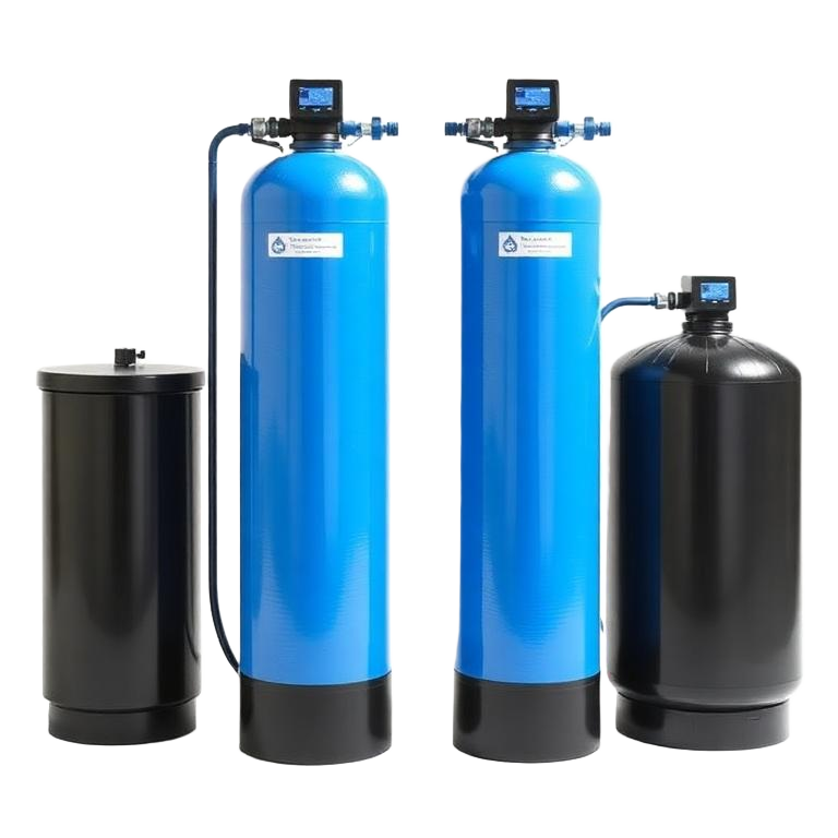 Water softener and activated carbon stage