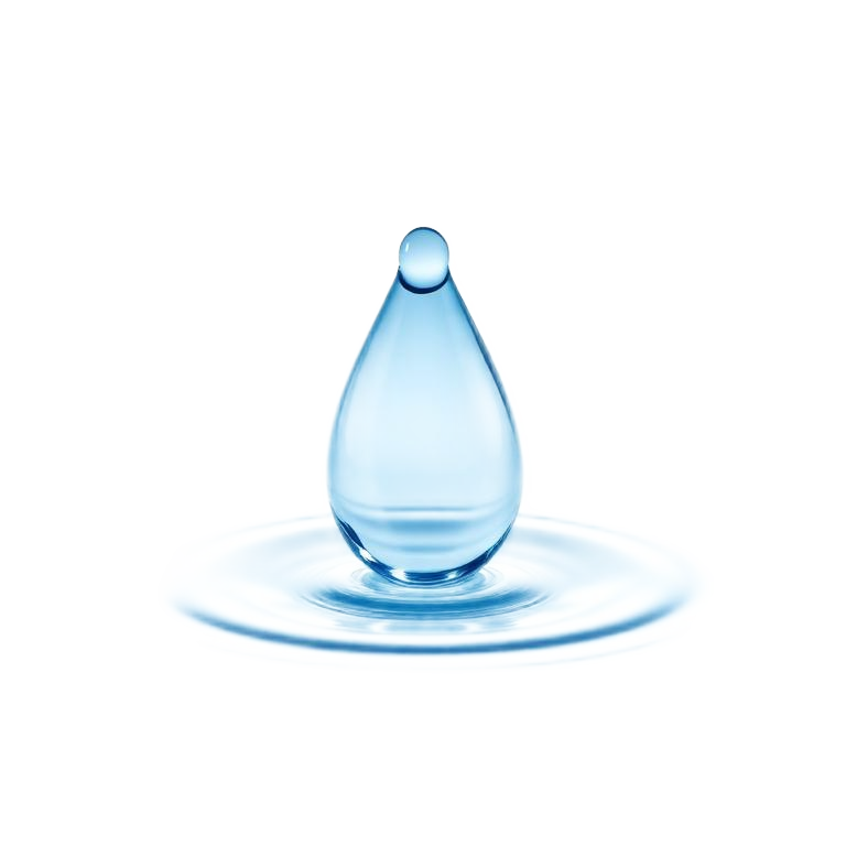 Fresh purified water droplet, ready to refill